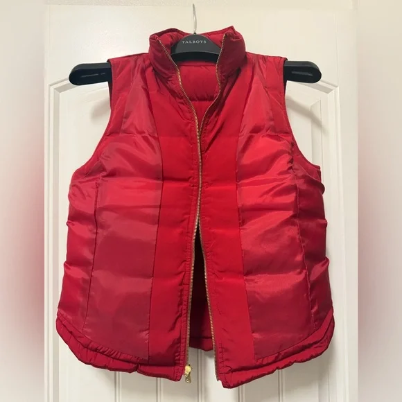 Talbots Red Puffer Vest - Picture 5 of 7
